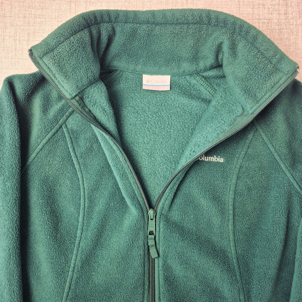 Columbia Benton Springs Full Zip Fleece Jacket Forest Green Small - Picture 4 of 10